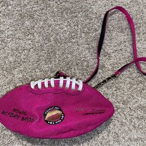 Betsy Johnson pink “what a score” crossbody purse